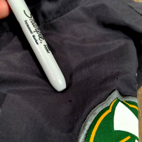 Adidas Men Portland Timbers Lined Jacket Windbreaker Soccer Track Snap Gray Sz S - Picture 8 of 12